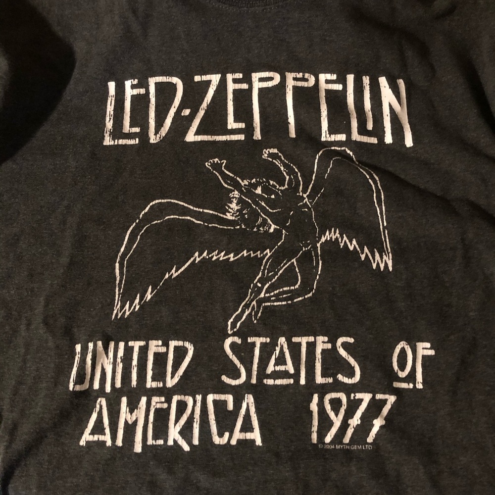 **sold**Dark grey Led Zeppelin t shirt men’s small